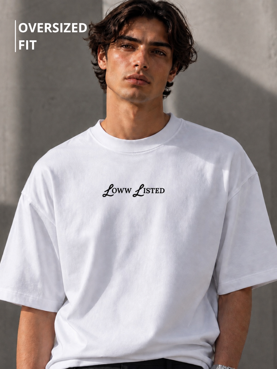 Create The Chaos White Oversized Graphic Printed T-Shirt