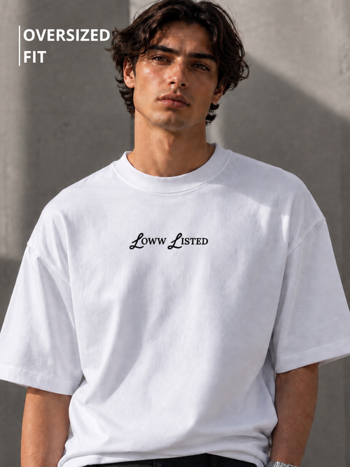 Create The Chaos White Oversized Graphic Printed T-Shirt
