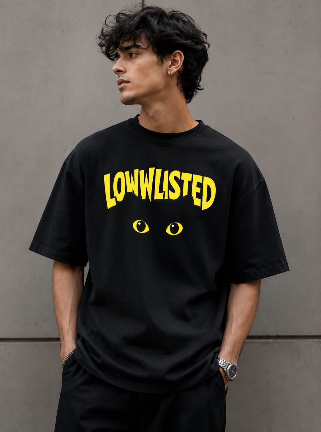 Loww Listed Signature Oversized T-Shirt - Black