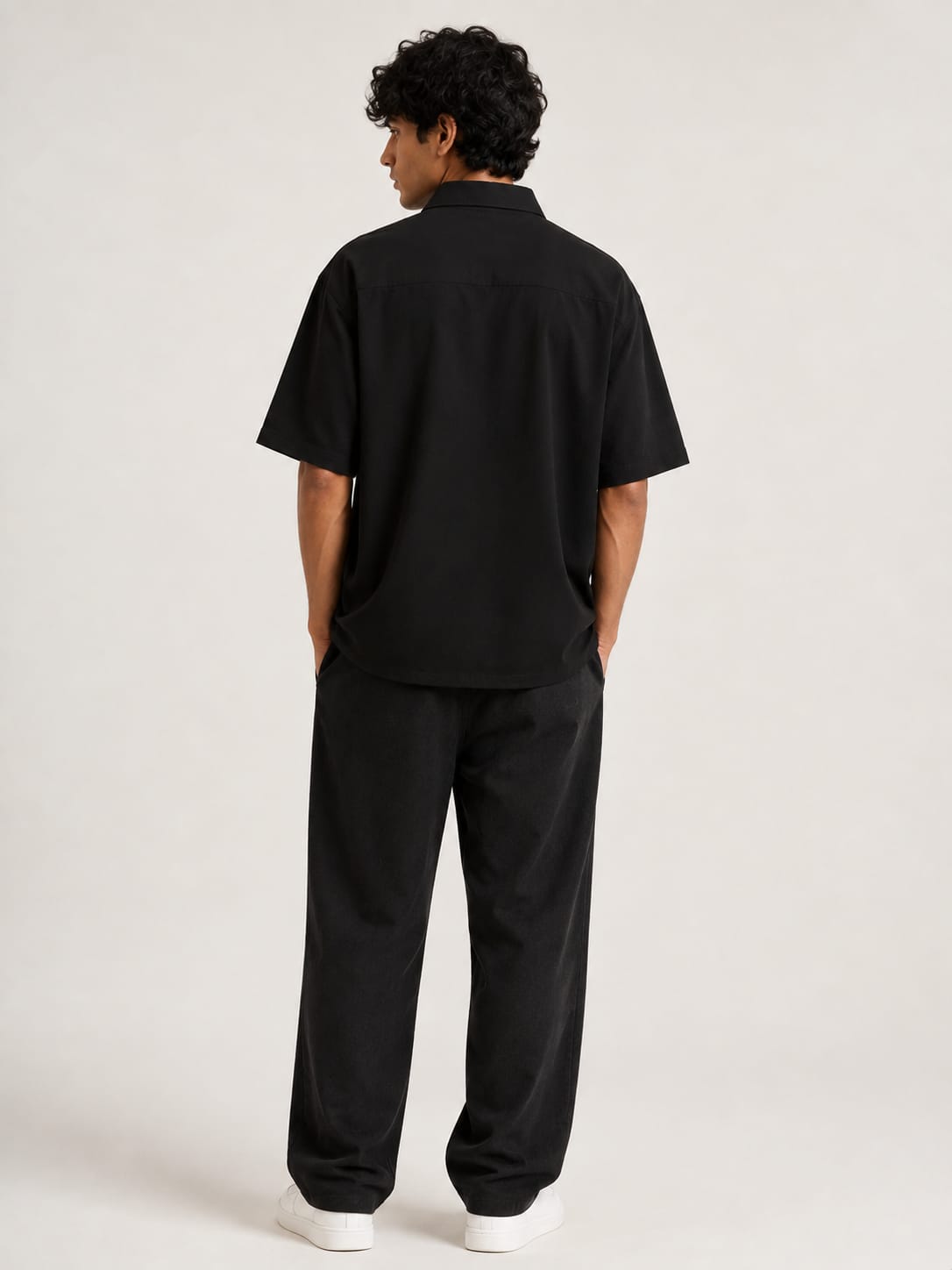 LOWW LISTED Noir Oversized Shirt - Black