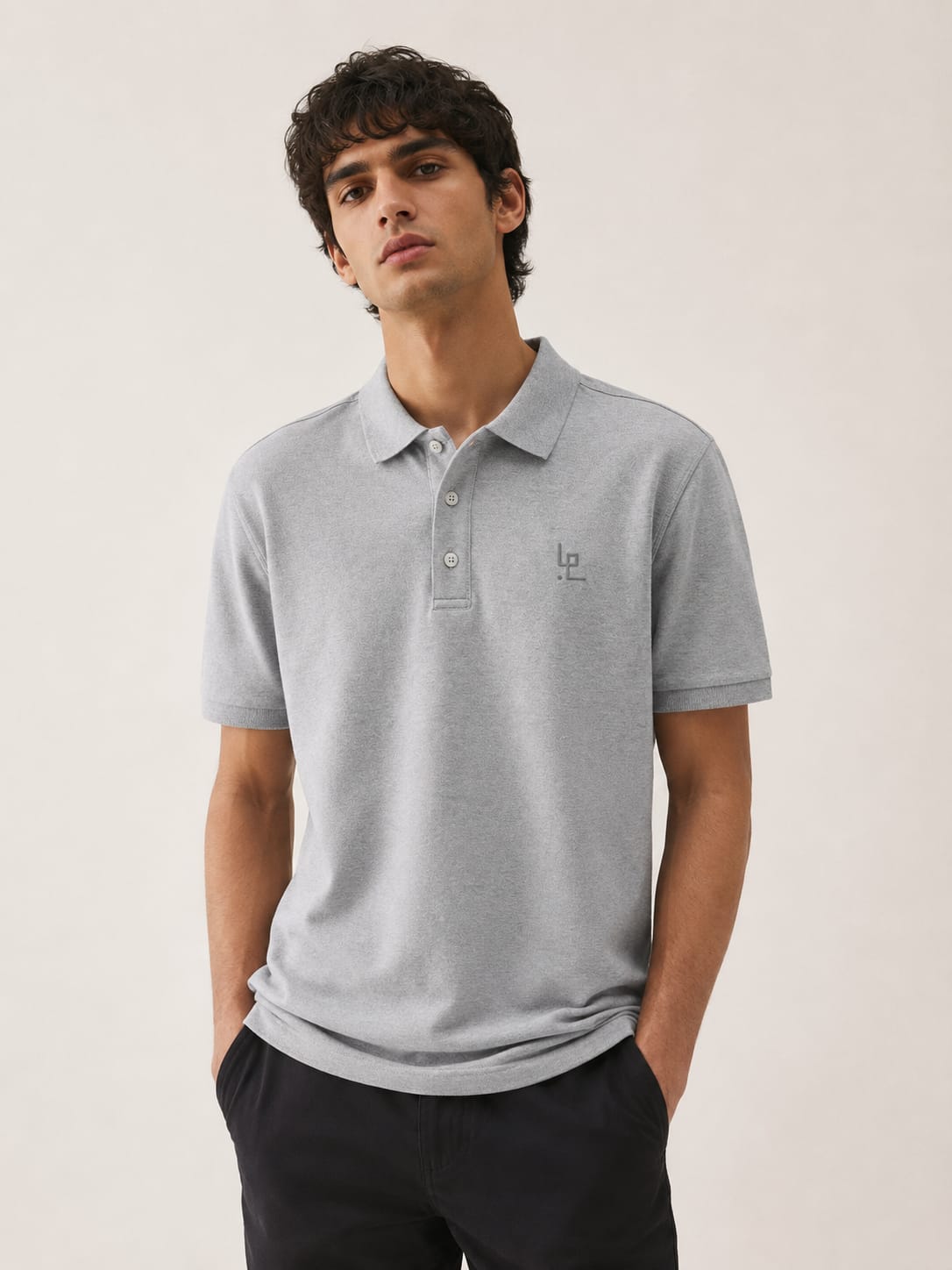 LOWW LISTED Signature Polo – Cloud Grey