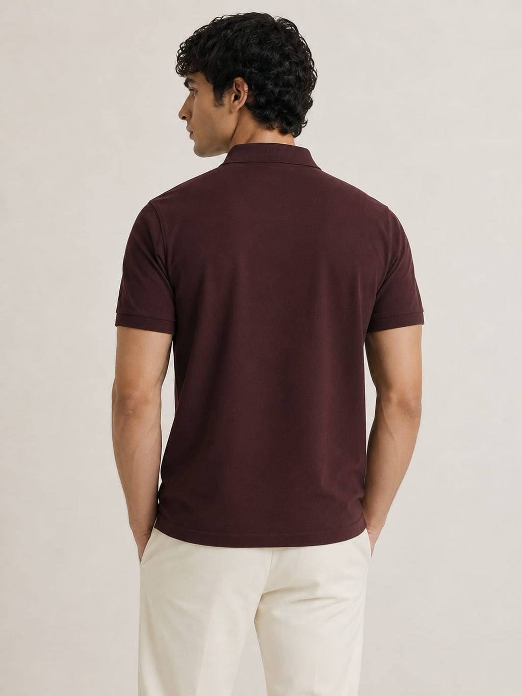LOWW LISTED Signature Embroidered Polo – Burgundy